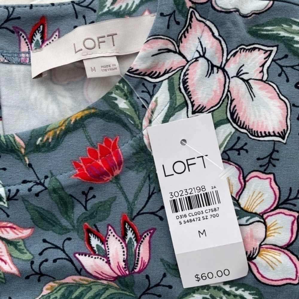 Loft floral flounce swing dress. - Picture 13 of 16